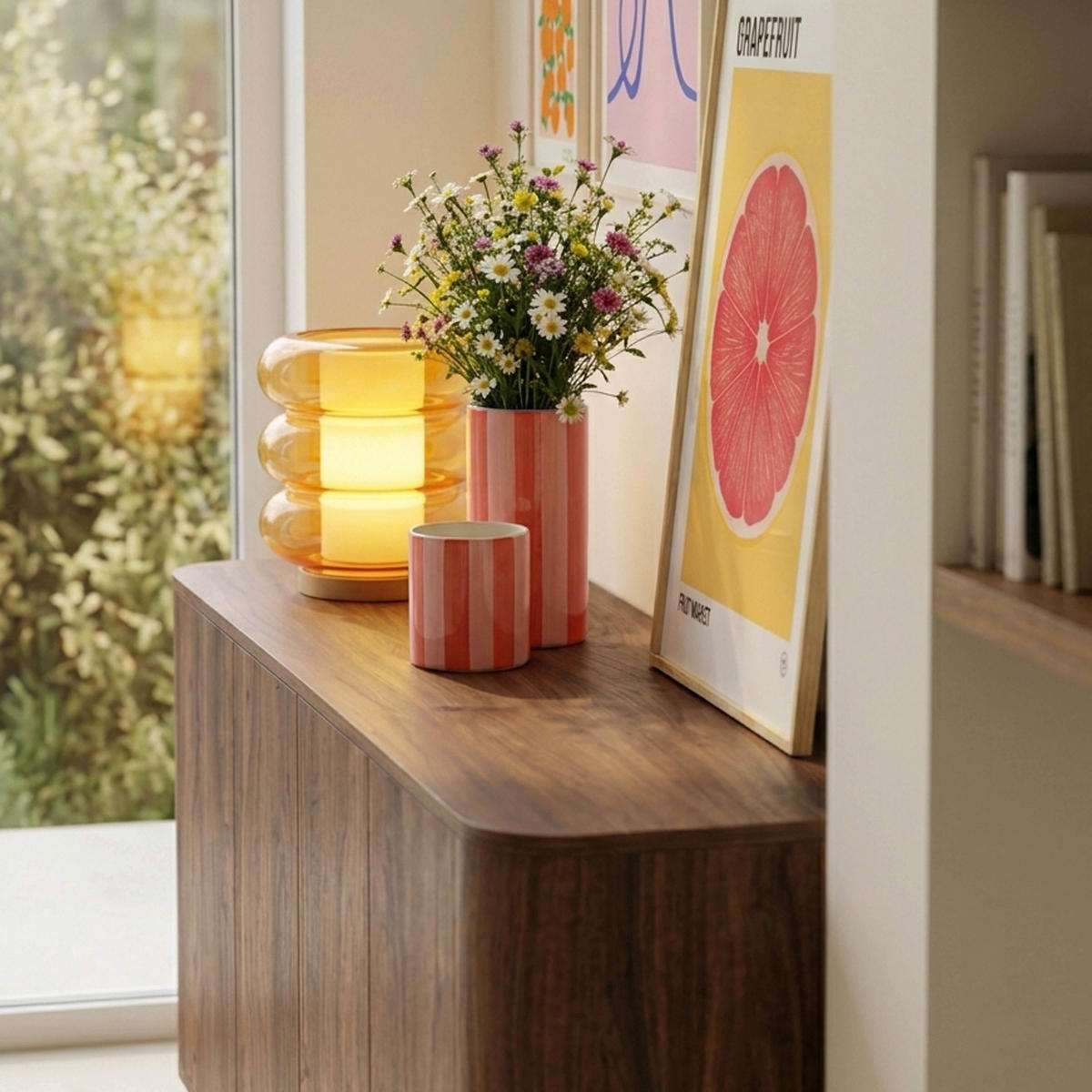 SIDEBOARD 160 cm, dunkles Holz - Braun, Holz (160/75/40cm) - Oviala