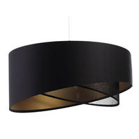 HÄNGELEUCHTE Gold 50/23 cm - Goldfarben/Schwarz, Kunststoff (50/1.3/23cm) - ONZENO