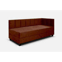 BOXBETT Kinderbett Eryk 90x200 cm mit Matratze und Bettkasten, rechts, braun - Braun, Kunststoff (90/200cm) - Margaret Hadas24