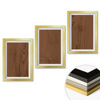 WANDBILDER 3er Set - 20x30 cm Goldrahmen - Holzstruktur, Rinde, Minimalismus - Goldfarben, Kunststoff (20/30cm) - ArtPrintCave