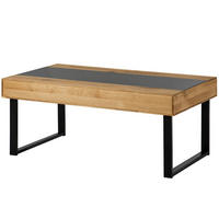 COUCHTISCH Wildeiche 120x65x45 natur geölt LINDAU #01 - Naturfarben, Holz (120/65/45cm) - Massivmoebel24