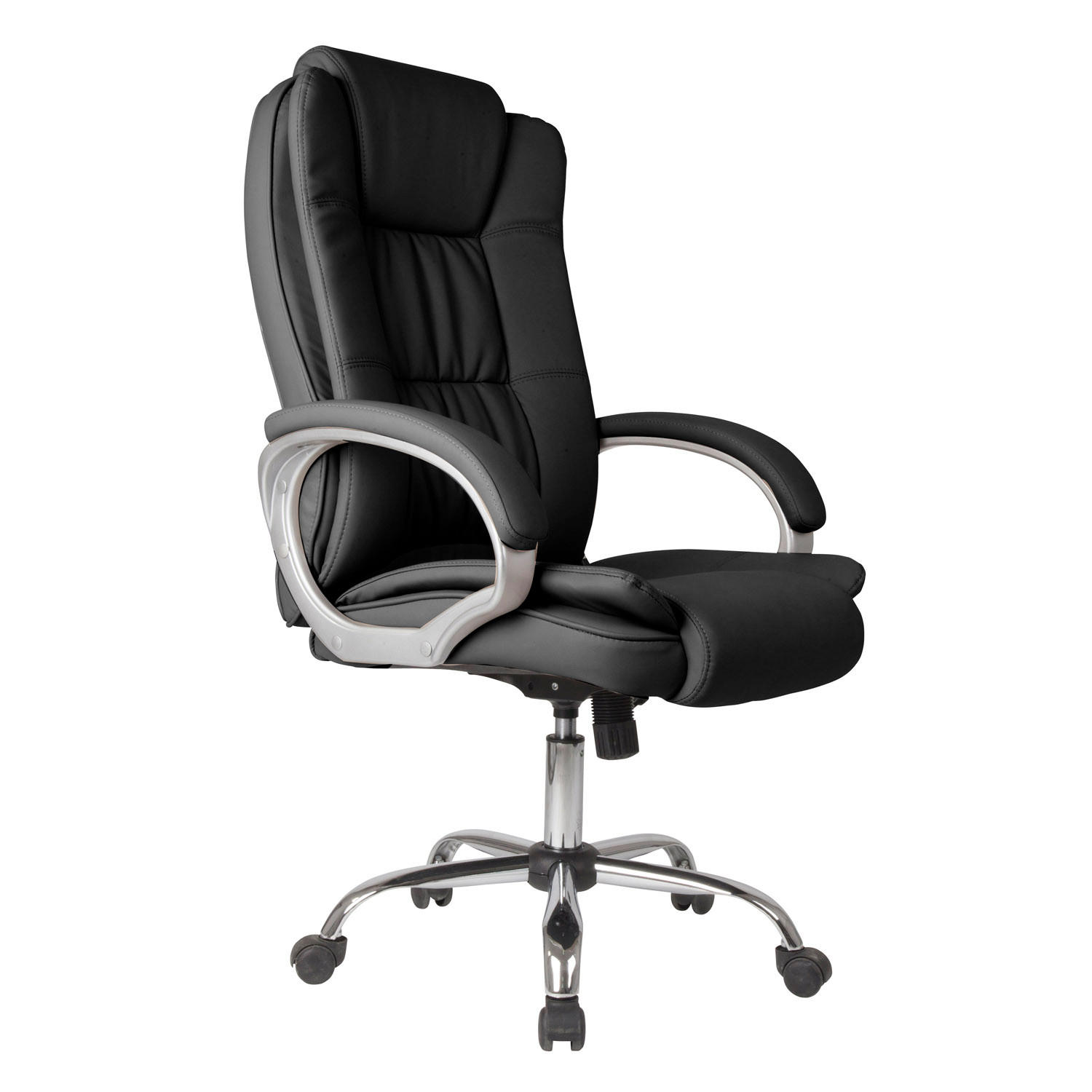 DREHSTUHL Karen Schwarz - Schwarz, Fell (68/110/72cm) - VS Venta-stock