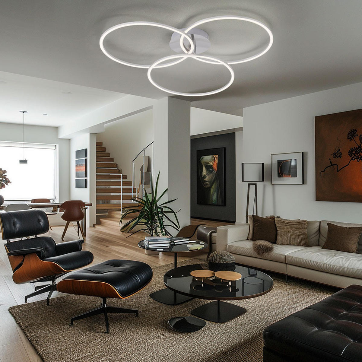 LED DECKENLEUCHTE IVANKA Silber - Silberfarben, Metall (79/76/9cm)