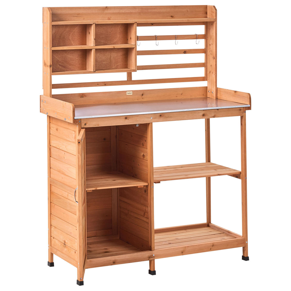 PFLANZTISCH 113/149 cm Tannenholz Hellbraun Meldola - Hellbraun/Braun, Holz - Beliani
