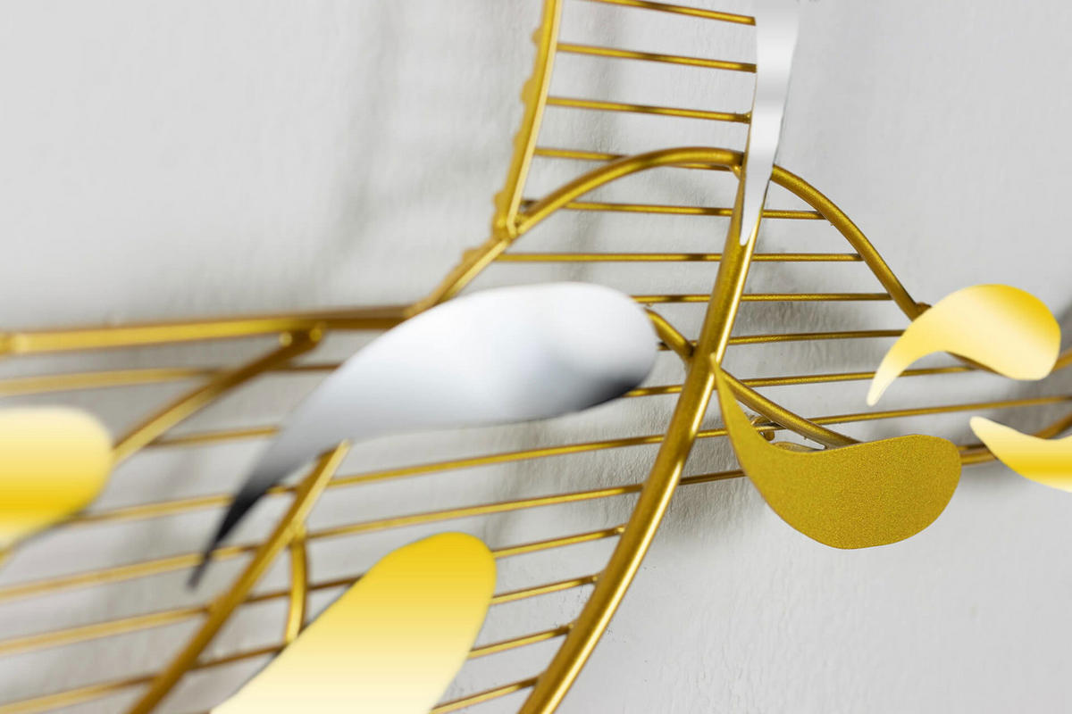 WANDDEKO Gold 121/53 cm - Goldfarben/Kupferfarben, Metall (3.2/53/6cm) - KUNSTLOFT