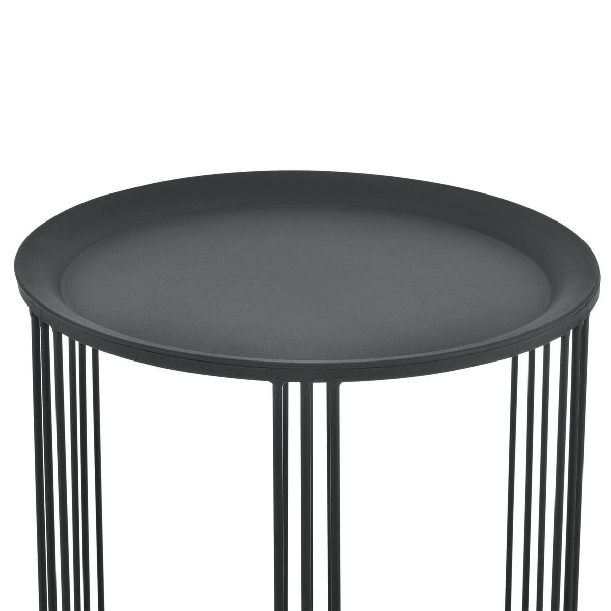 BEISTELLTISCH Batumi im 2er Set - Schwarz, Metall (34/34/50cm) - [en.casa]