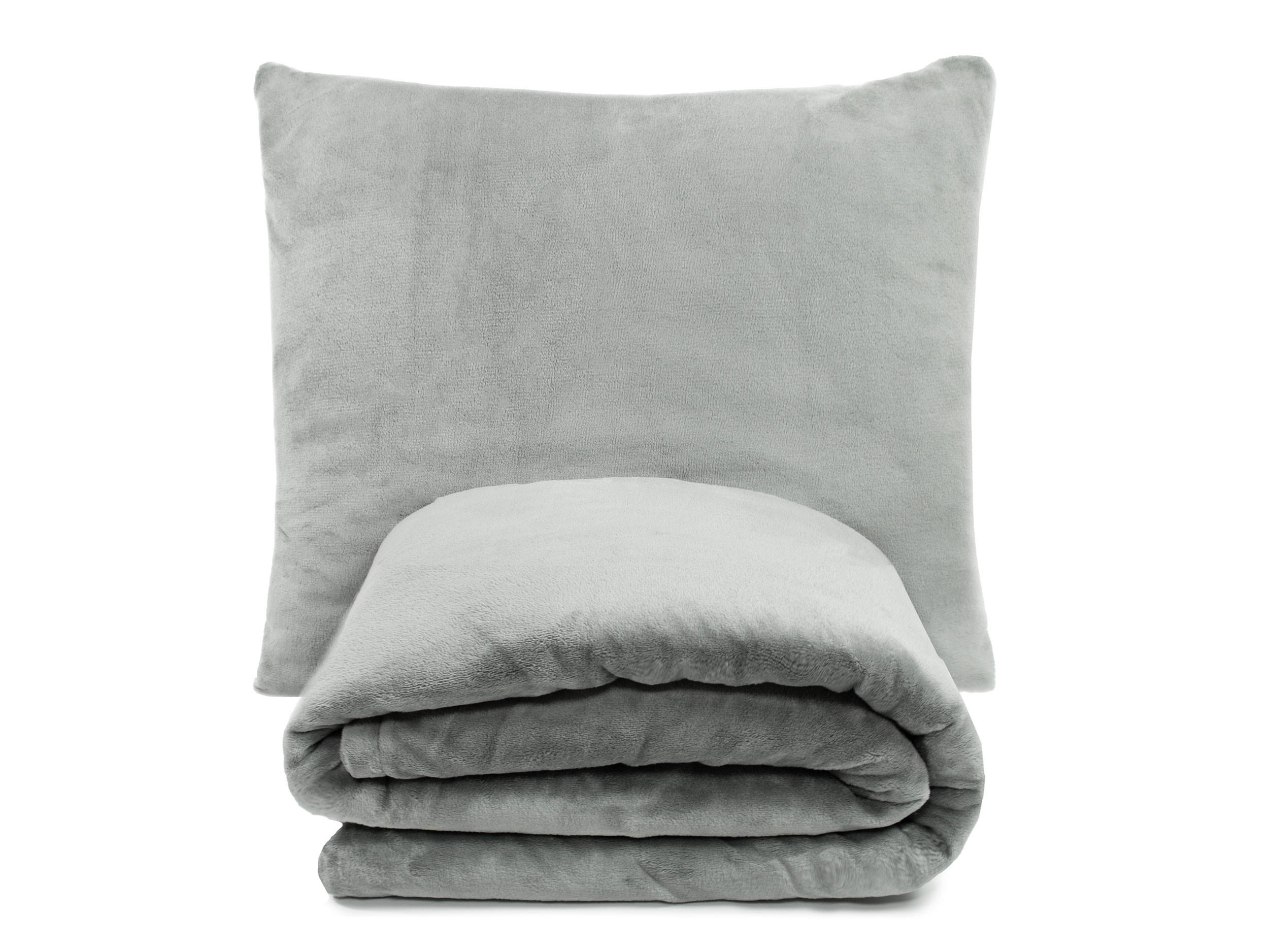 BETTWÄSCHE, 2er-Set, 80x80 cm + 135x200 cm, 100% Polyester, Grau - Grau, Textil (135/200cm) - Zollner