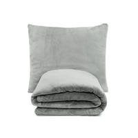 BETTWÄSCHE, 2er-Set, 80x80 cm + 135x200 cm, 100% Polyester, Grau - Grau, Textil (135/200cm) - Zollner