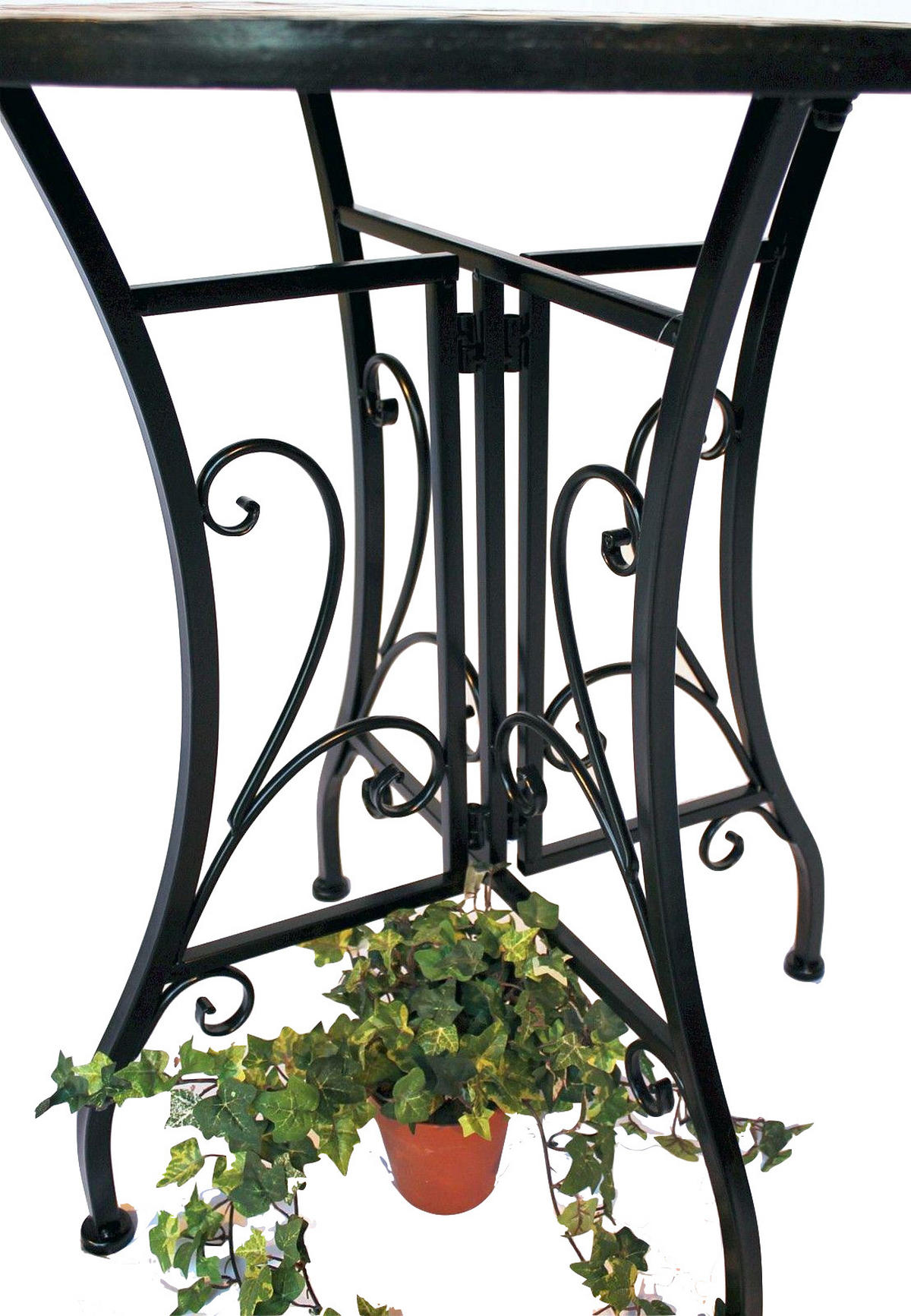 SITZGRUPPE 12001-2 Gartentisch + 2 Stk. Gartenstuhl aus Metall Mosaik - Schwarz, Metall - DanDiBo