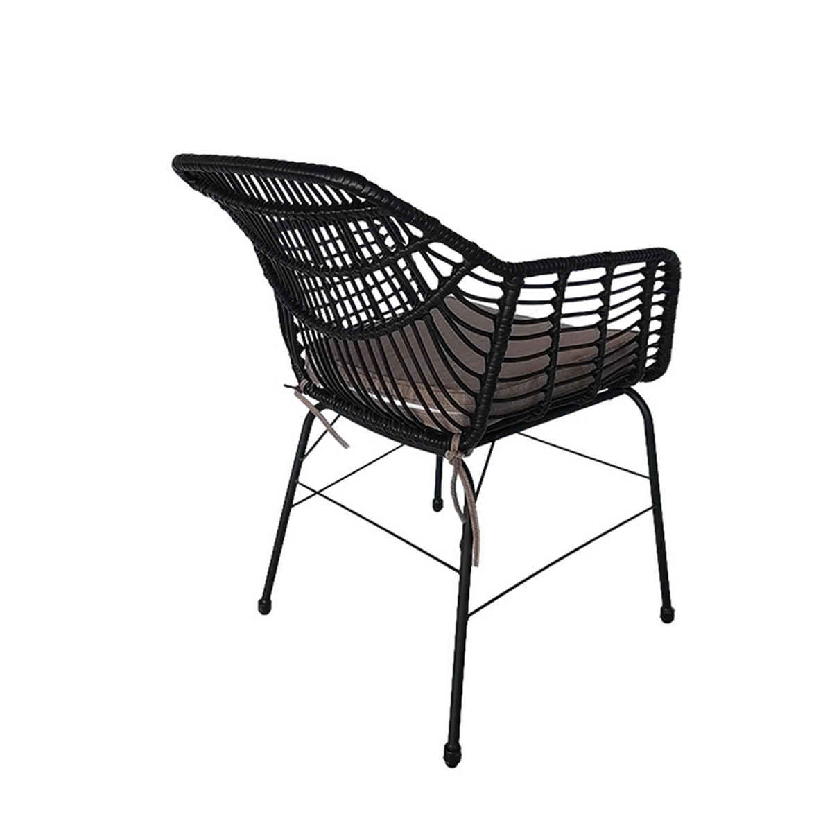 GARTENSTUHL TARA - 6 - Schwarz, Metall (60/82/63cm) - Home Deluxe