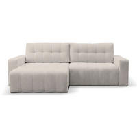 ECKSOFA Maillo Hellbeige Cord - Ecru/Schwarz, Kunststoff/Textil (245/143cm) - Selsey