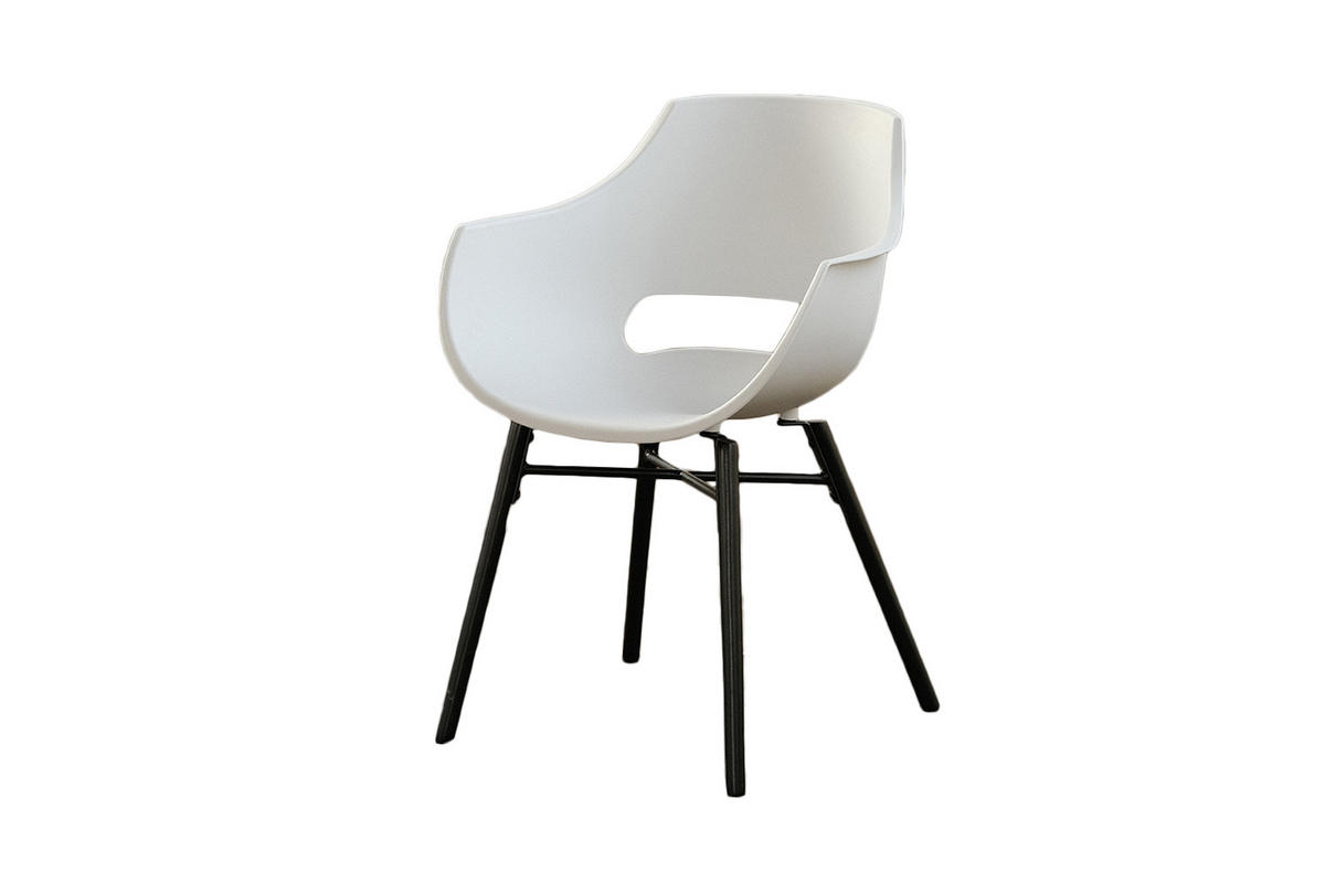 STUHL ZAJA Weiß Kunststoff - Weiß, Kunststoff (57/82/59cm) - KAWOLA