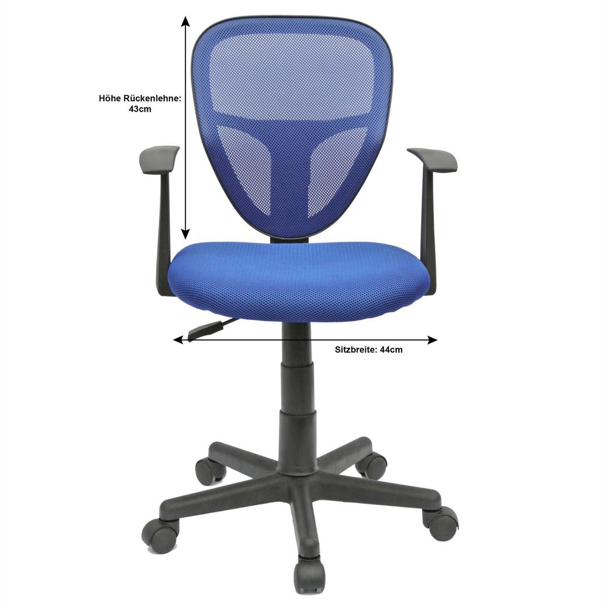 KINDERDREHSTUHL STUDIO - Blau, Textil (53/92/52cm) - CARO-Möbel