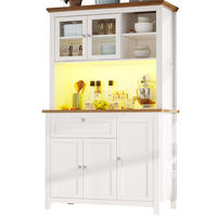 GESCHIRRSCHRANK aus MDF 104x40x180cm in Weiß mit App-LED & Anti-Kipp - Weiß, Holzwerkstoff (104/180/40cm) - Modfu