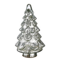 DEKOFIGUR Silver Forest Tanne 19cm - Silberfarben, Glas (11/21/11cm) - Butlers