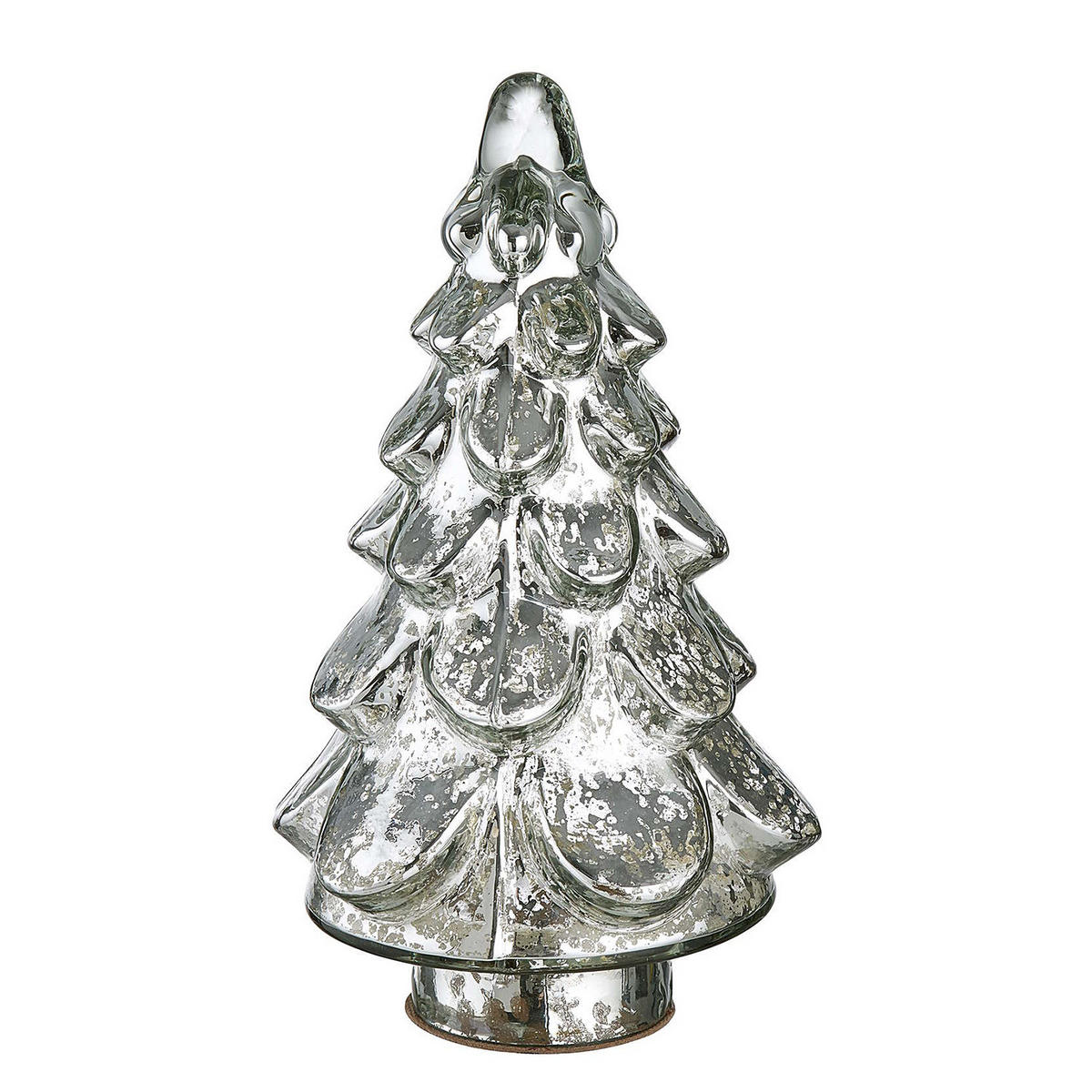 DEKOFIGUR Silver Forest Tanne 19cm - Silberfarben, Glas (11/21/11cm) - Butlers