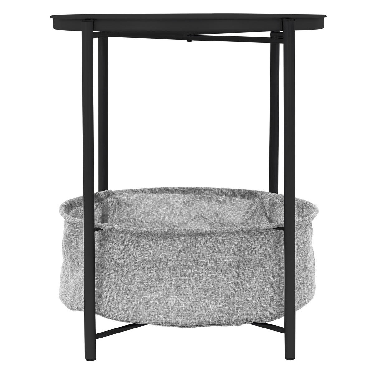 BEISTELLTISCH rund Anthrazit Ø 46/51 cm - Anthrazit, Metall (46/46/51cm) - ML-DESIGN