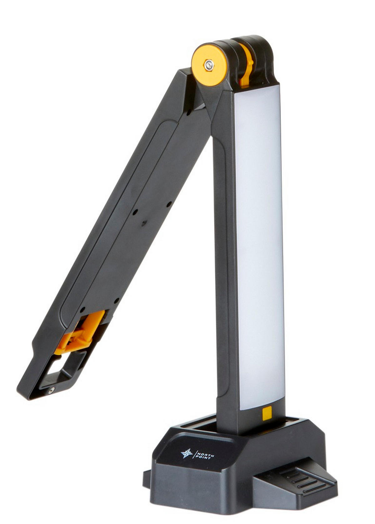 AKKU-ARBEITSLEUCHTE - klappbar mit Standfuß, Haken und Magneten für mobile Ausleuchtung, 2er-Set - Schwarz, Kunststoff (6/7/68cm) - Northpoint