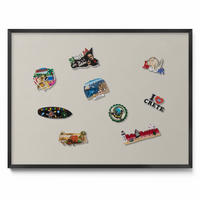 MAGNETTAFEL 80x60 cm Schwarzer Rahmen Cremefarben - Edelstahlfarben, Metall (80/60/0.4cm) - TULUP