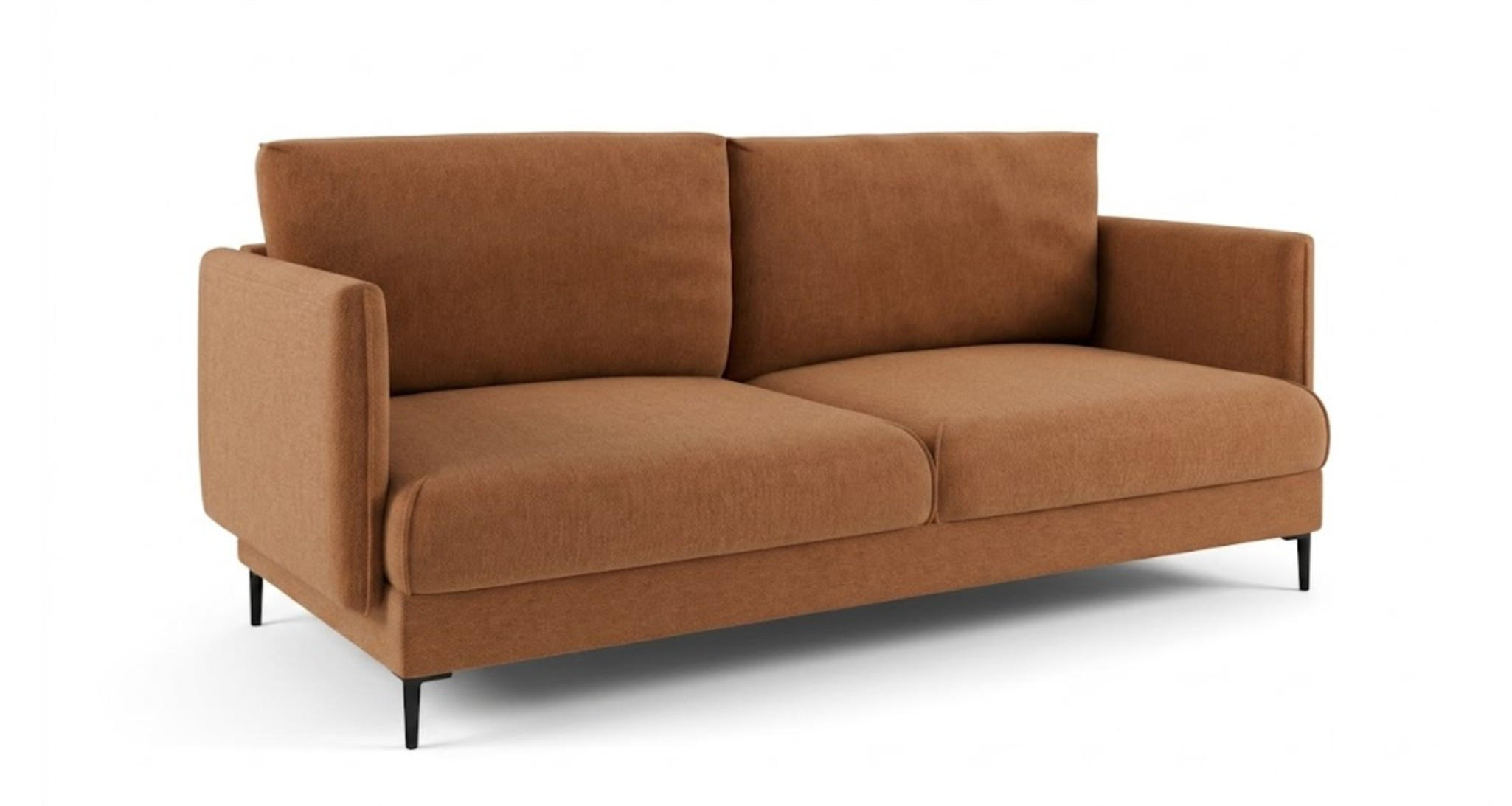 SOFA Helmer 3-sitzer In Stoff Vibe - Orange, Holzwerkstoff/Textil (226/95/95cm) - Fun Möbel