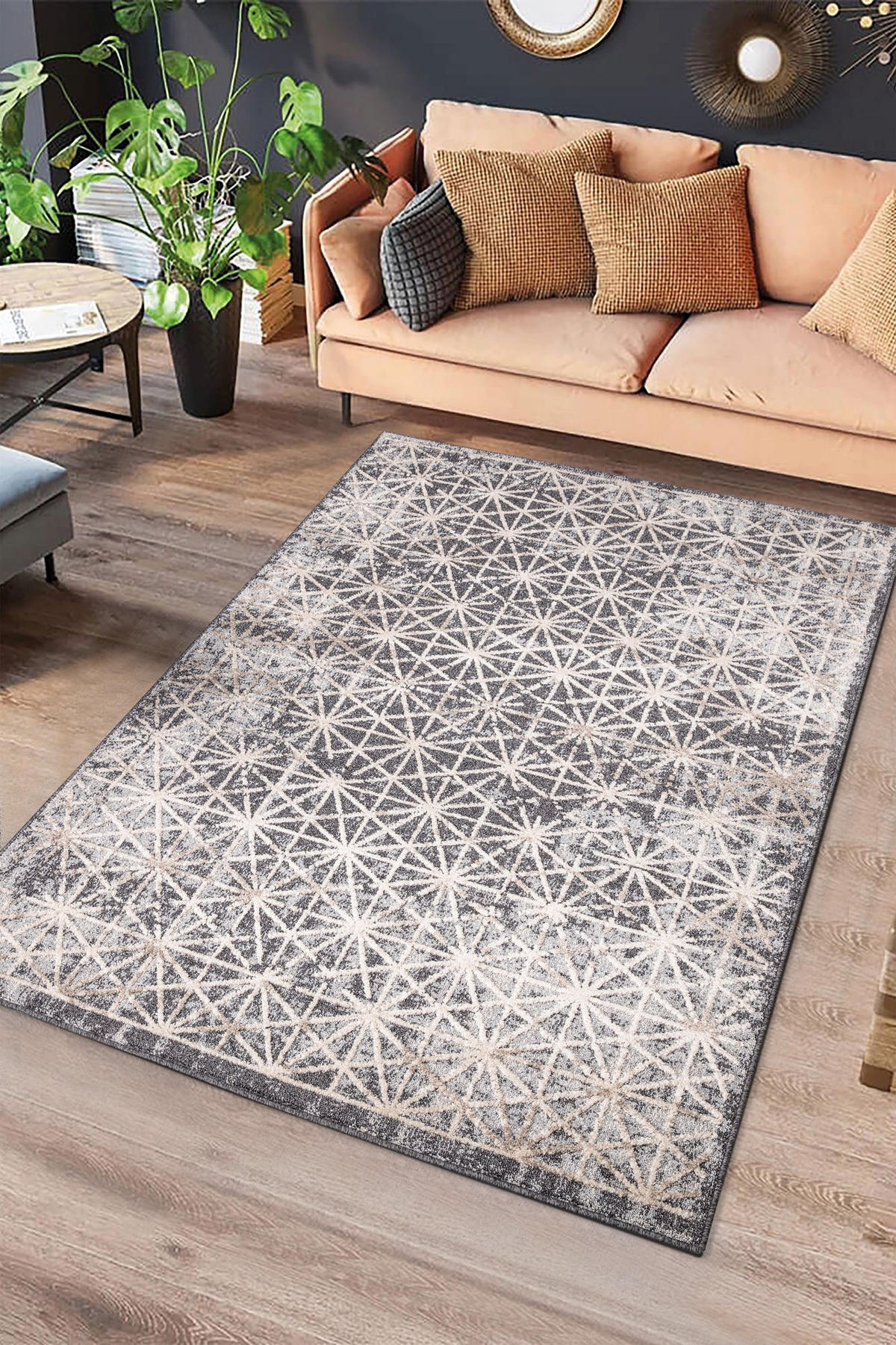 WEBTEPPICH Grau Paula 80/150 cm - Grau, Naturmaterialien/Textil (80/150cm) - Atticgo