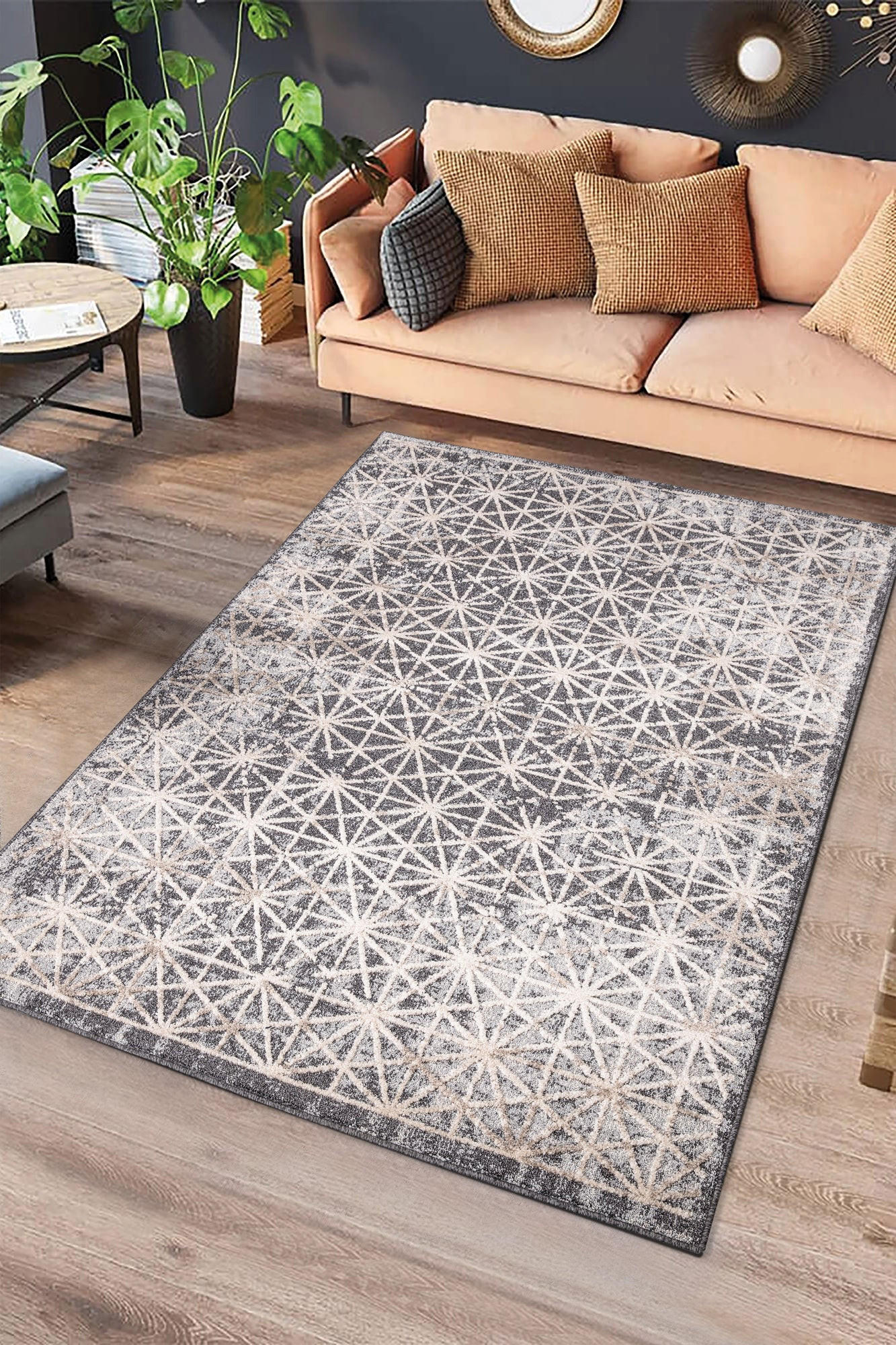 Thumbnail - Atticgo Webteppich, Grau, Textil, Abstrakt, Rechteckig, 160x230 cm, Oeko-Tex® Standard 100, in verschiedenen Größen erhä...