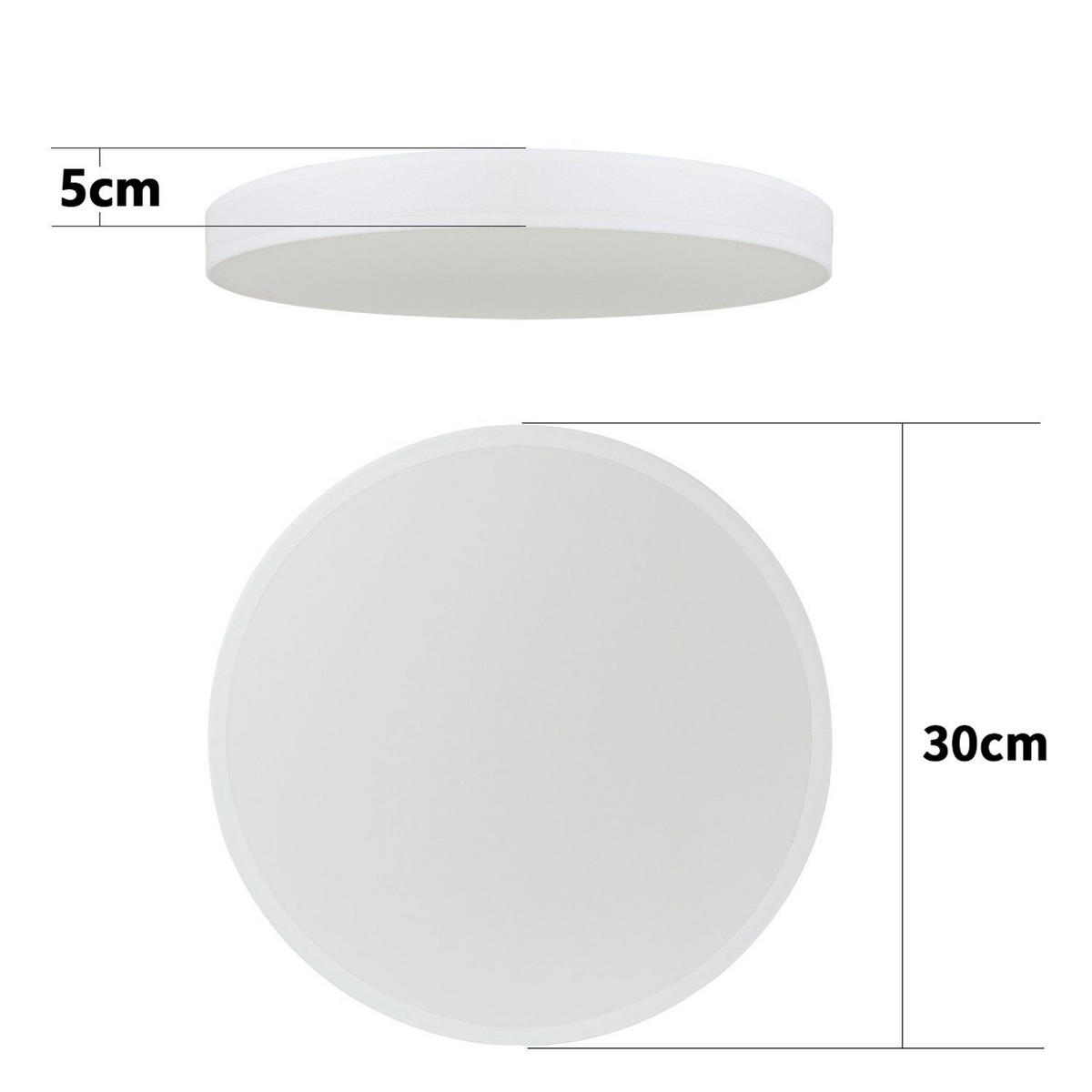 LED-DECKENLEUCHTE Alvira 30/30/6 cm - Weiß, Textil (30/30/6cm) - Nettlife