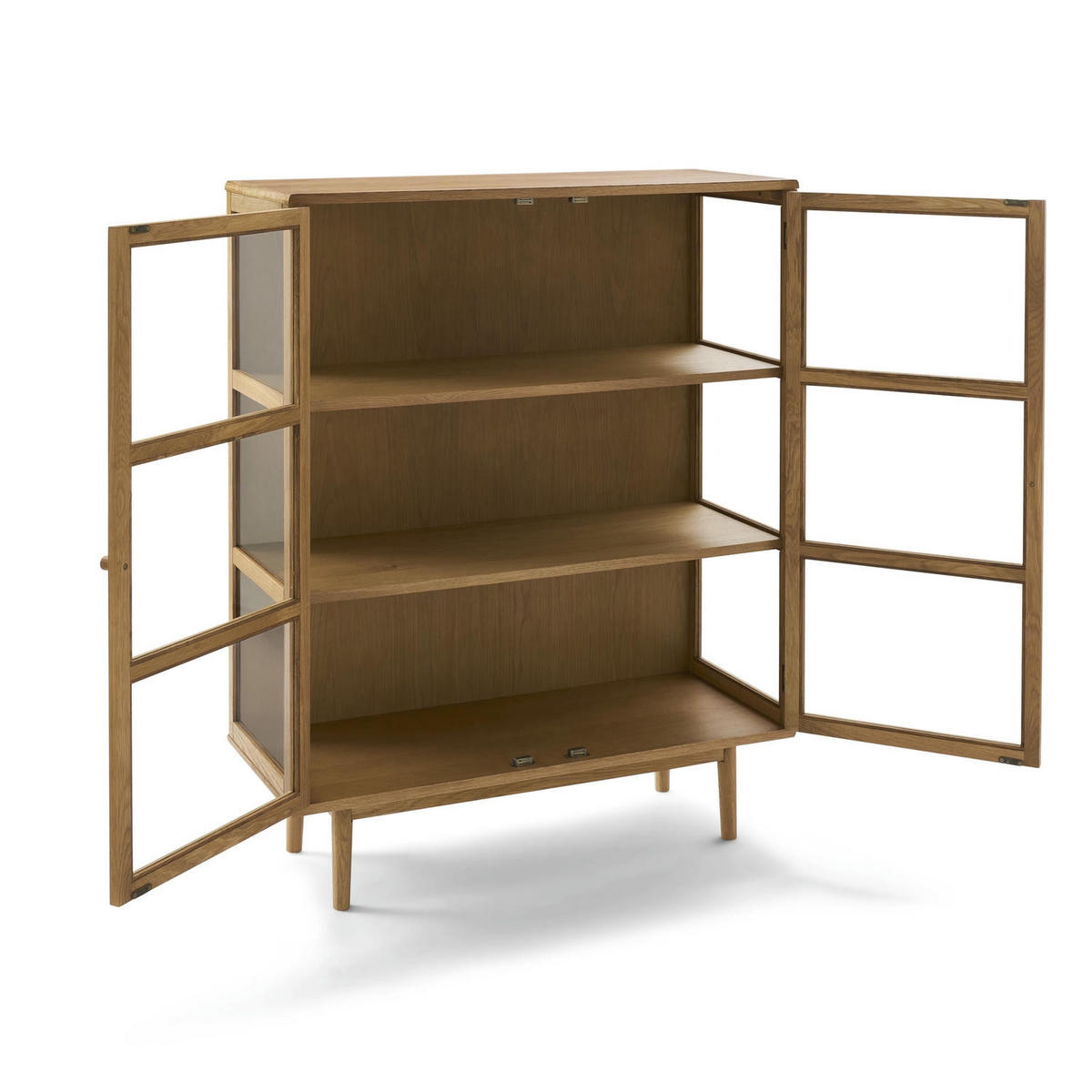 HIGHBOARD Eiche massiv - Eichefarben/Braun, Holz/Holzwerkstoff (100/125/40cm) - Furnhouse