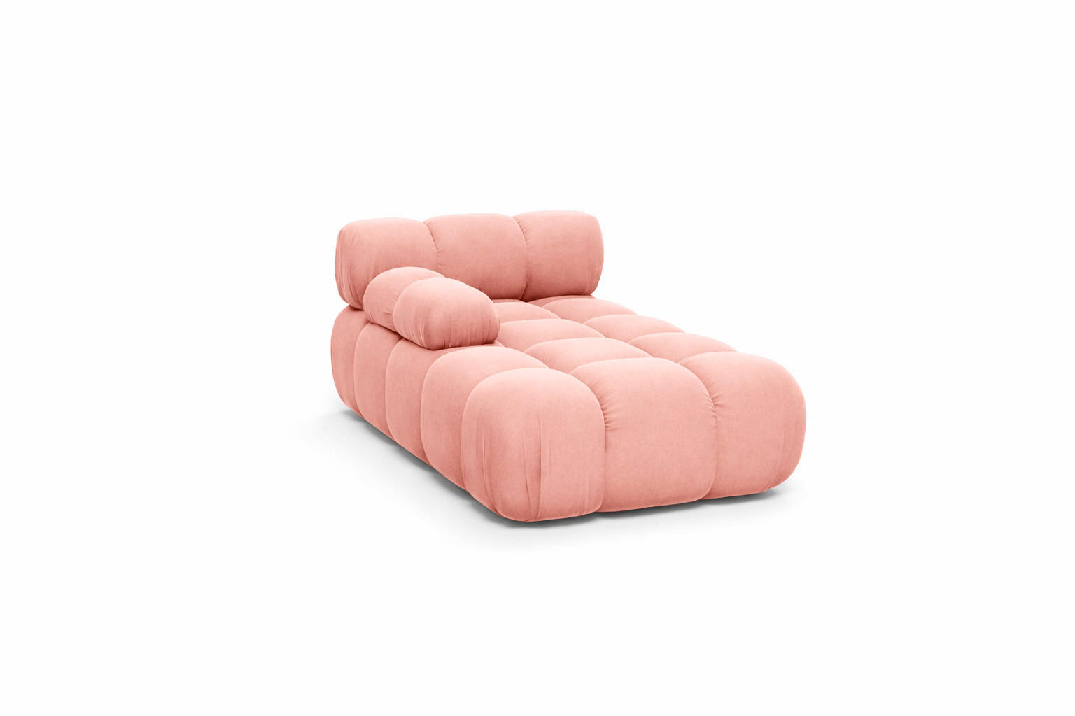 CHAISELONGUE Modular, Veloursstoff Salvador, Rosa, Links, Selia - Graphitfarben/Rosa, Holz (95/70/160cm) - Kaiser Möbel