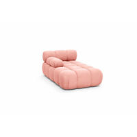 CHAISELONGUE Modular, Veloursstoff Salvador, Rosa, Links, Selia - Graphitfarben/Rosa, Holz (95/70/160cm) - Kaiser Möbel