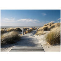 FOTOTAPETE Strand Meer Beige 350x250 cm - Multicolor, Papier (350/250cm) - Wallarena