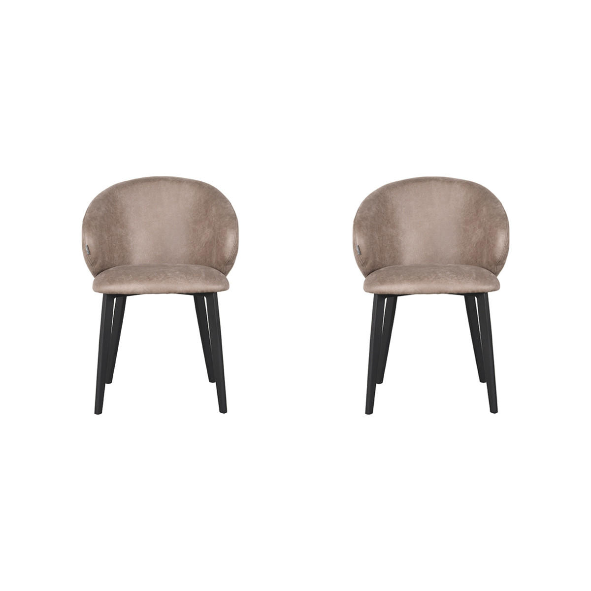 ESSZIMMERSTUHL Logan Taupe 62/57/84 cm 2er-Set - Taupe, Textil (57/84/62cm) - LABEL51