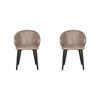 ESSZIMMERSTUHL Logan Taupe 62/57/84 cm 2er-Set - Taupe, Textil (57/84/62cm) - LABEL51