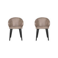 ESSZIMMERSTUHL Logan Taupe 62/57/84 cm 2er-Set - Taupe, Textil (57/84/62cm) - LABEL51