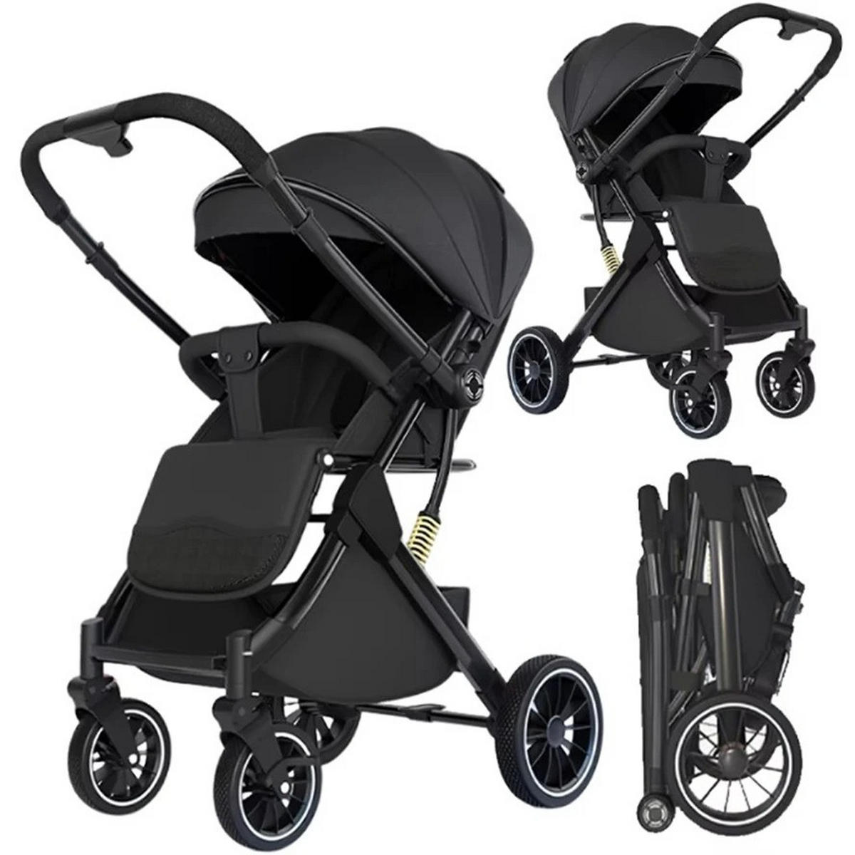 KINDERWAGENSET für Reisesystem, Schwarz - Schwarz, Metall (80/60cm) - Kaket