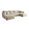 WOHNLANDSCHAFT Onil mit Schlaffunktion - Beige, Textil (342/88/190cm) - SIMKAM Furniture