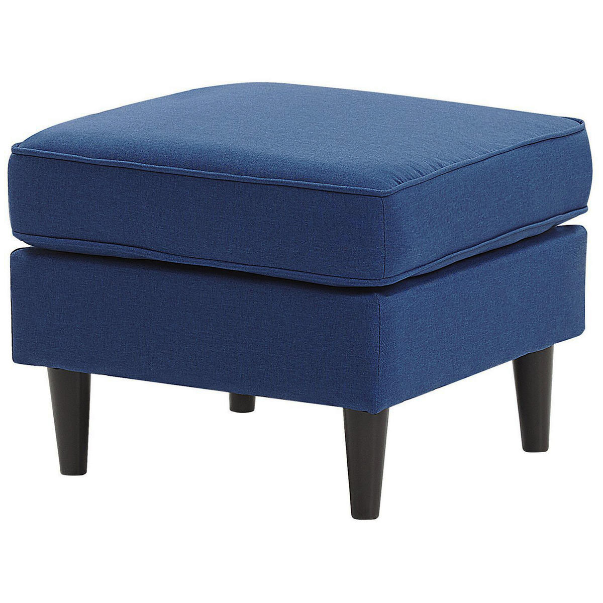 3-SITZER-SOFA mit Ottomane Polsterbezug Blau Avesta - Dunkelblau, Textil (186/85/131cm) - Beliani
