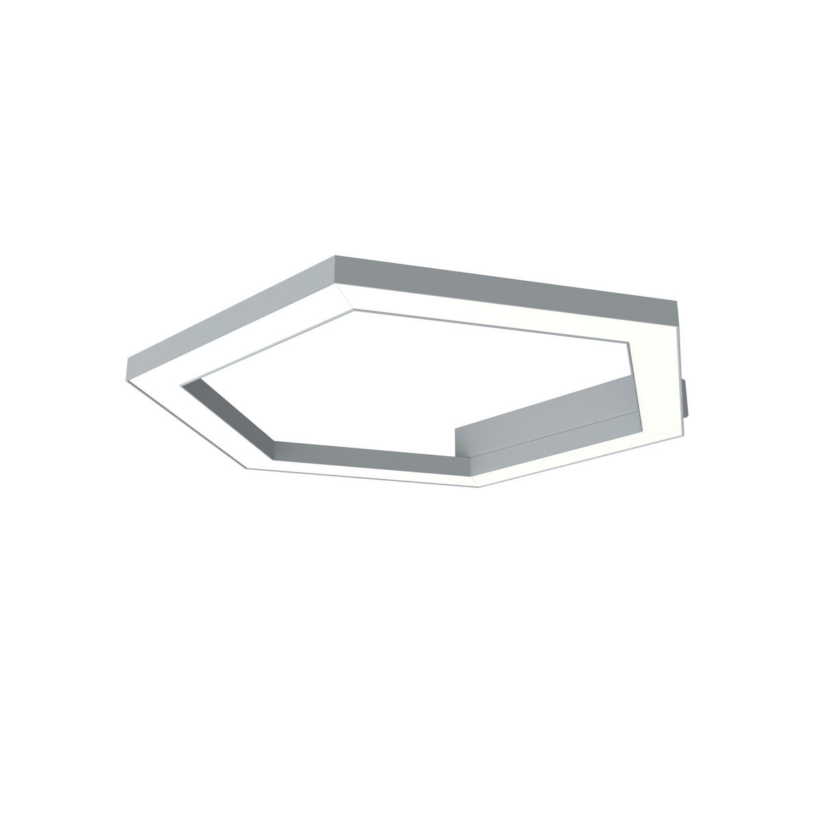 LED-DECKENLEUCHTE - Grau, Metall (1.6/3/40cm) - Lumicom