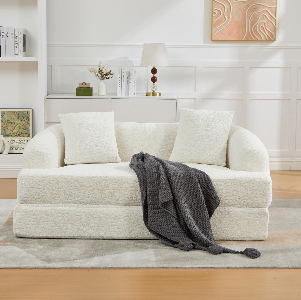 SCHLAFSOFA 157 cm Beige Chenille für 2 Personen - Beige, Kunststoff (84/65/157cm) - Meubliv