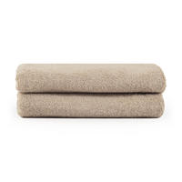 HANDTUCH 2er-Set, 2x Handtuch 50/100 cm, Taupe - Taupe, Textil (50/100cm) - Blumtal