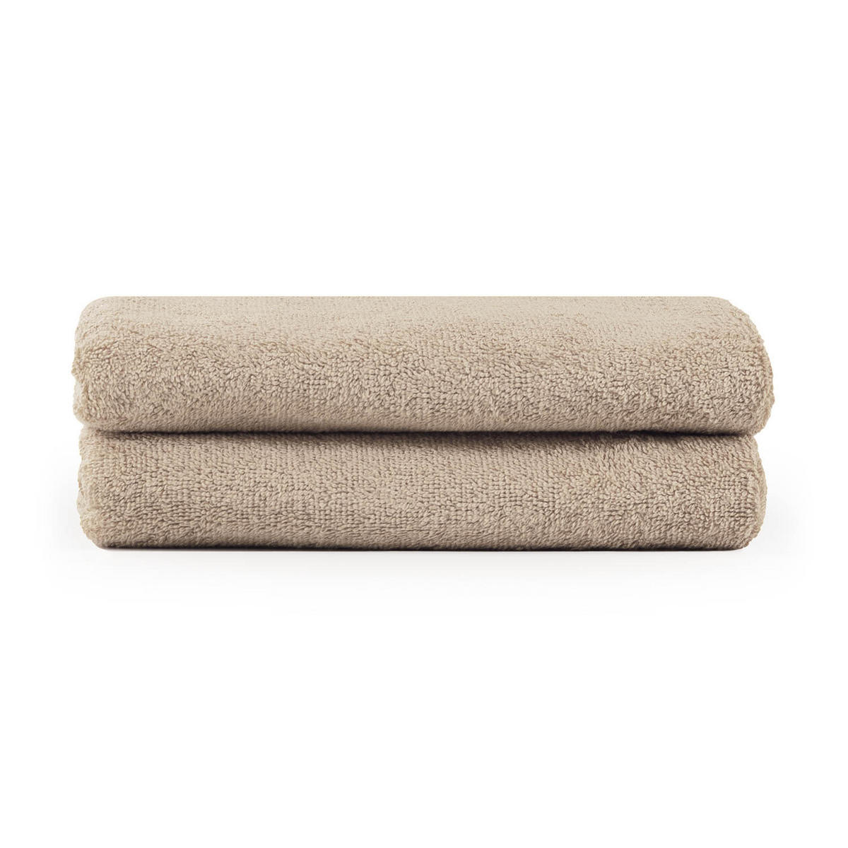 HANDTUCH 2er-Set, 2x Handtuch 50/100 cm, Taupe - Taupe, Textil (50/100cm) - Blumtal