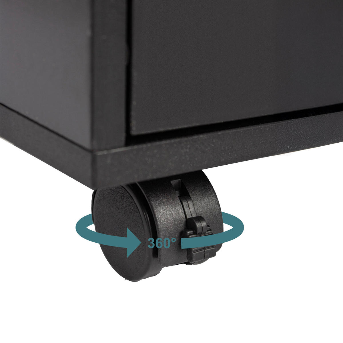 ROLLCONTAINER - Schwarz, Holzwerkstoff/Kunststoff (40/57/40cm) - Relaxdays