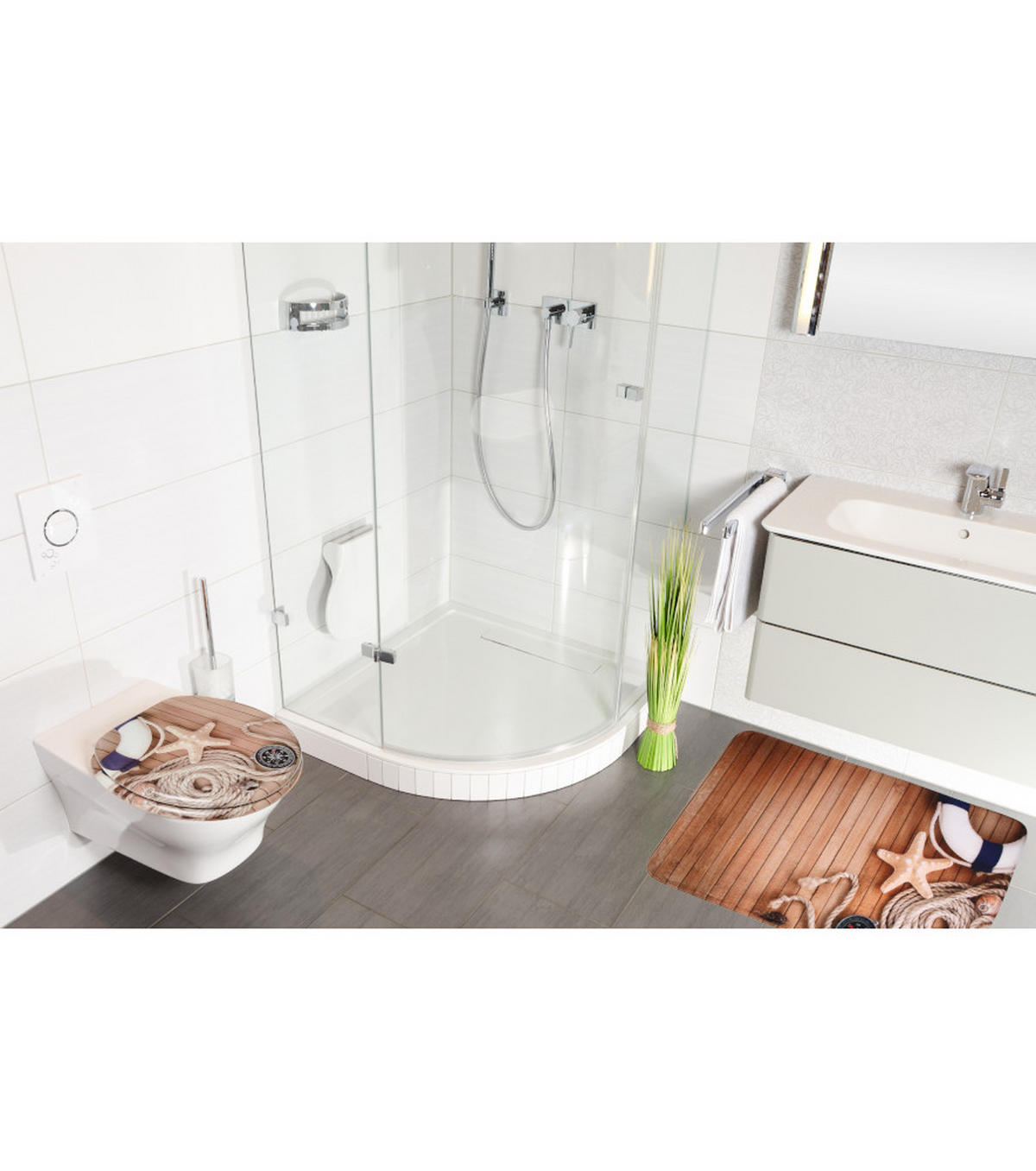 WC-SITZ Maritime - Braun, Holzwerkstoff (38/6/47cm) - Sanilo