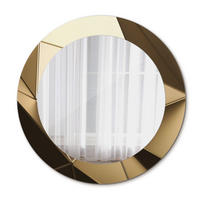 SPIEGEL Ø60 cm Rund mit Aufdruck - Beige, Glas (60/60/0.4cm) - TULUP