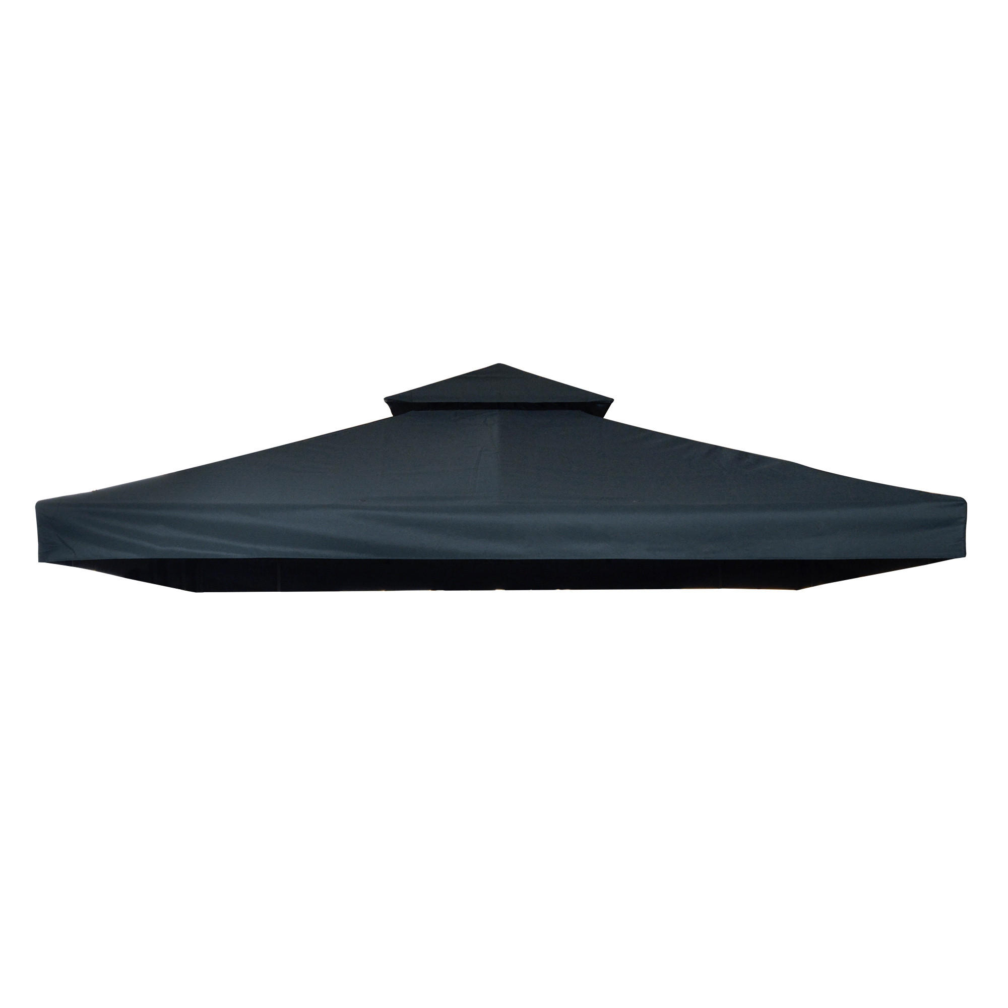 PAVILLONDACH, Polyester, Kohlegrau - Grau, Kunststoff (300/18/300cm) - Outsunny