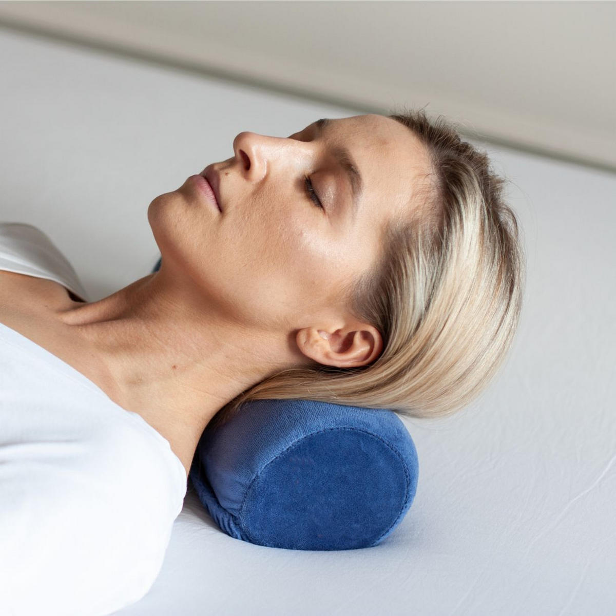 NACKENSTÜTZKISSEN, ERGONOMISCH - Blau, Textil (12/27cm) - INPHYSIO