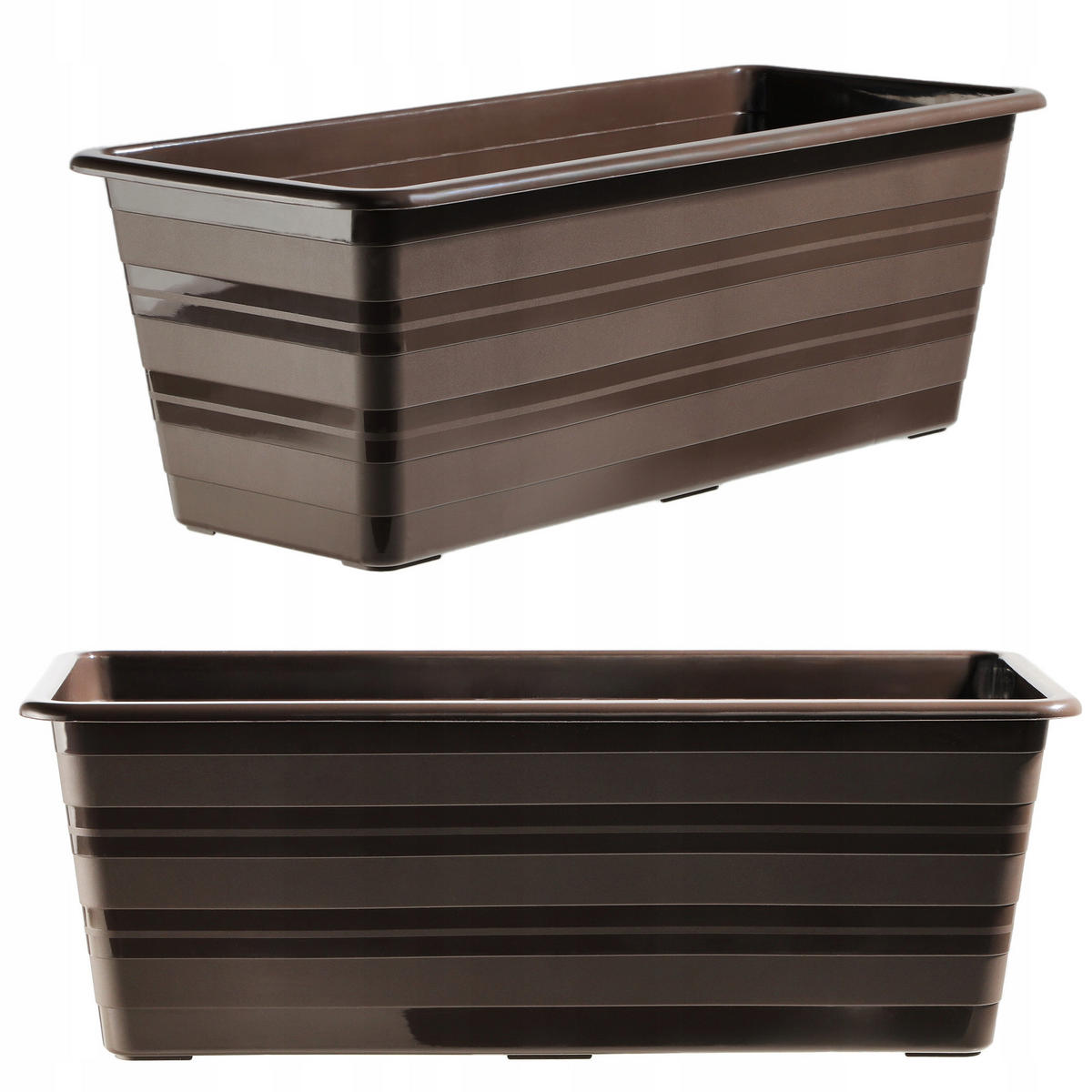 BALKONTOPF 40 cm, Braun - Braun, Kunststoff (17/40cm) - KADAX