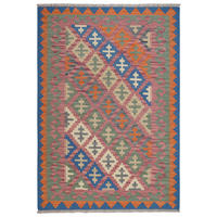 HANDWEBTEPPICH Kelim Gashgai Rosa 179/124 cm Schurwolle - Pink, Textil (124/179cm) - Looma