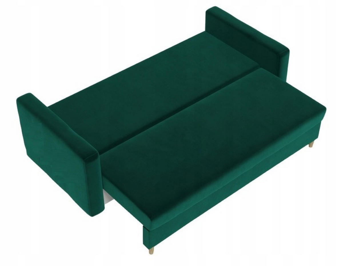 SOFA Flaschengrün ARO Mit Schlaffunktion - Grün, Textil (217/100/87cm) - Sepro Meble