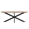 ESSTISCH oval Herringbone 240cm, natürlich - Braun, Holz (200/100/78cm) - Giga Meubel